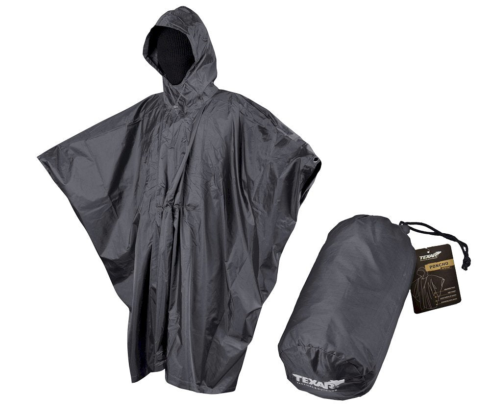 Texar Rip-Stop Poncho Black