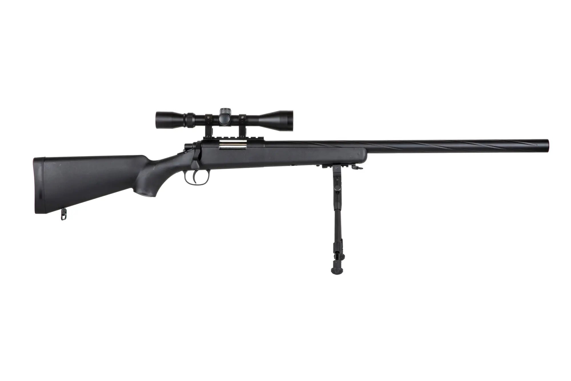 Specna Arms SA-S12 sniper airsoft rifle with scope and bipod Black