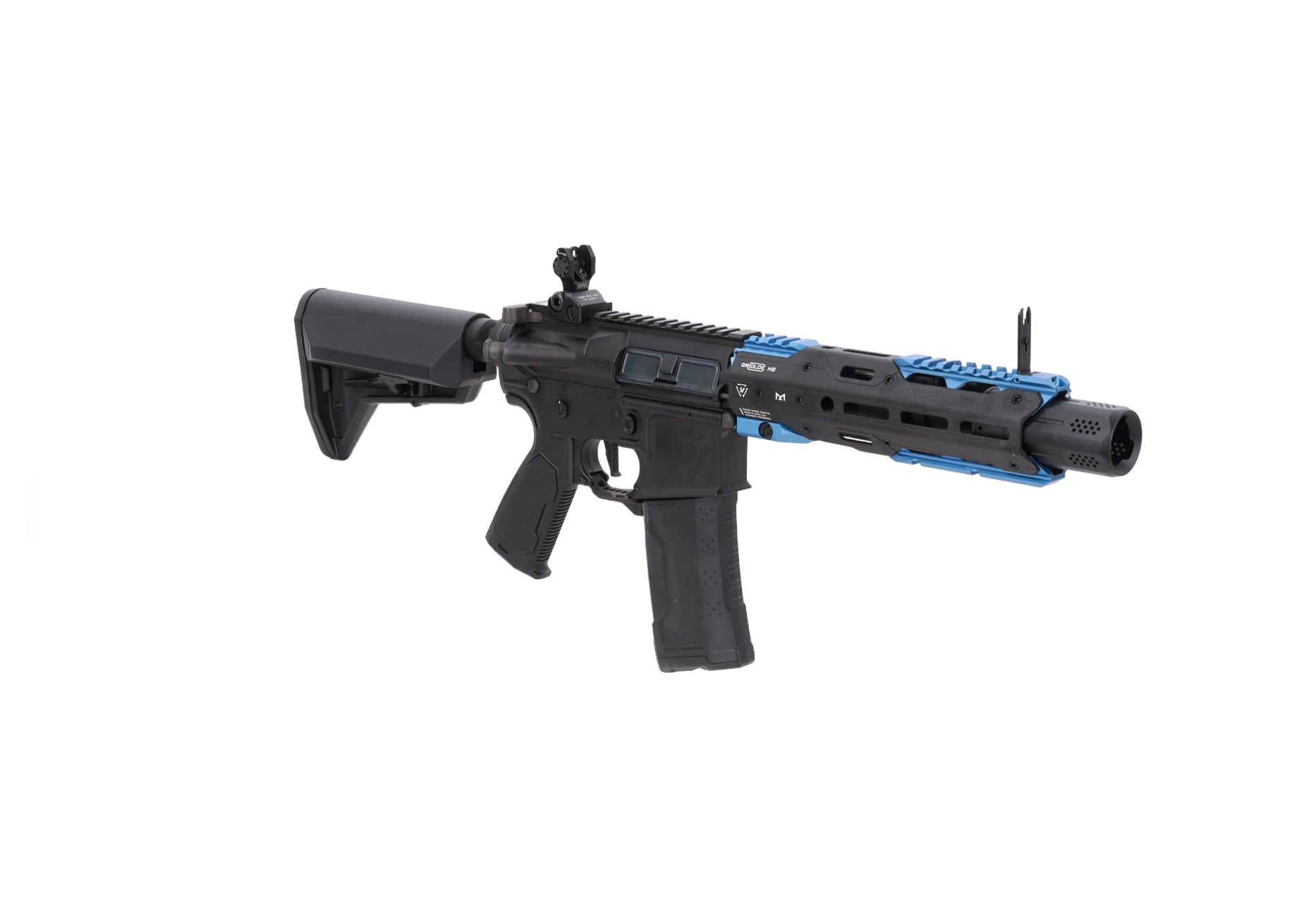 King Arms x Strike Industries Sentinel GRIDLOK® 8.5" Aster SE ETU Black/Blue airsoft Carbine-2