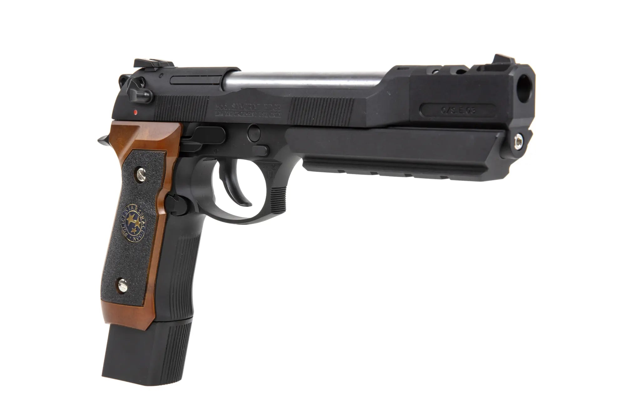 WE GP331 BIOHAZARD pistol replica - Mod. B. Burton Brown Grip (Single only)