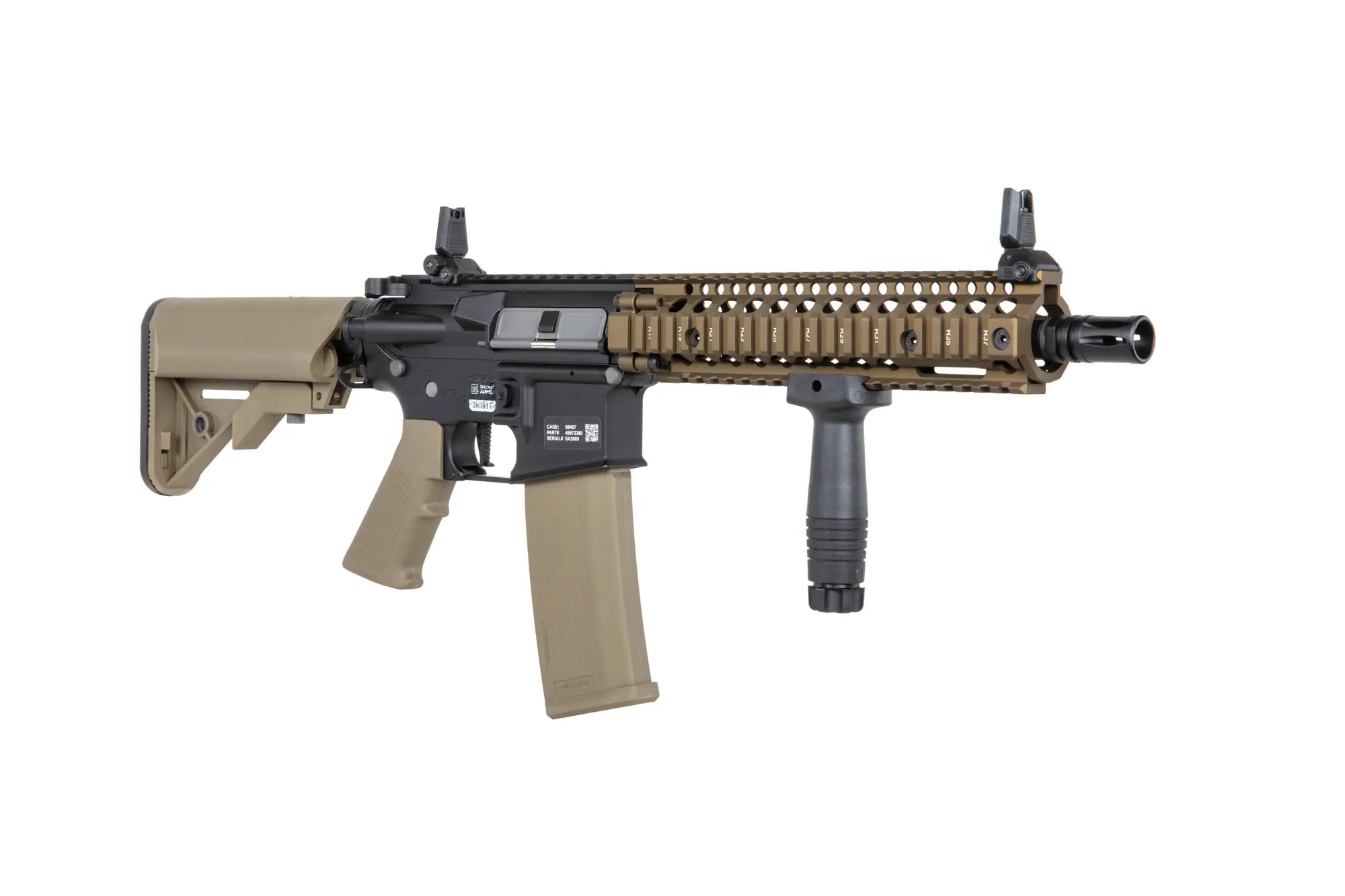 Specna Arms Daniel Defense® MK18 SA-P19 Prime™ Aster II ETU airsoft carbine with Chaos Bronze brushless motor-2