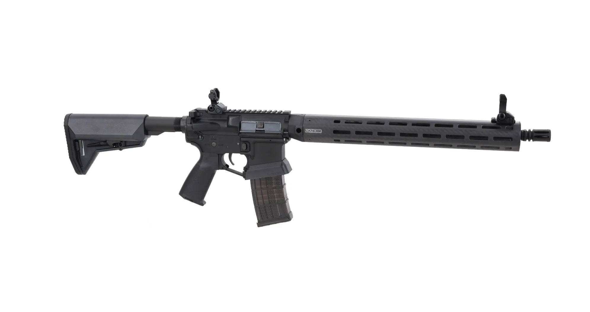 King Arms x Lancer Systems airsoft Carbine L15 LCH7 15" Real Carbon Black-2