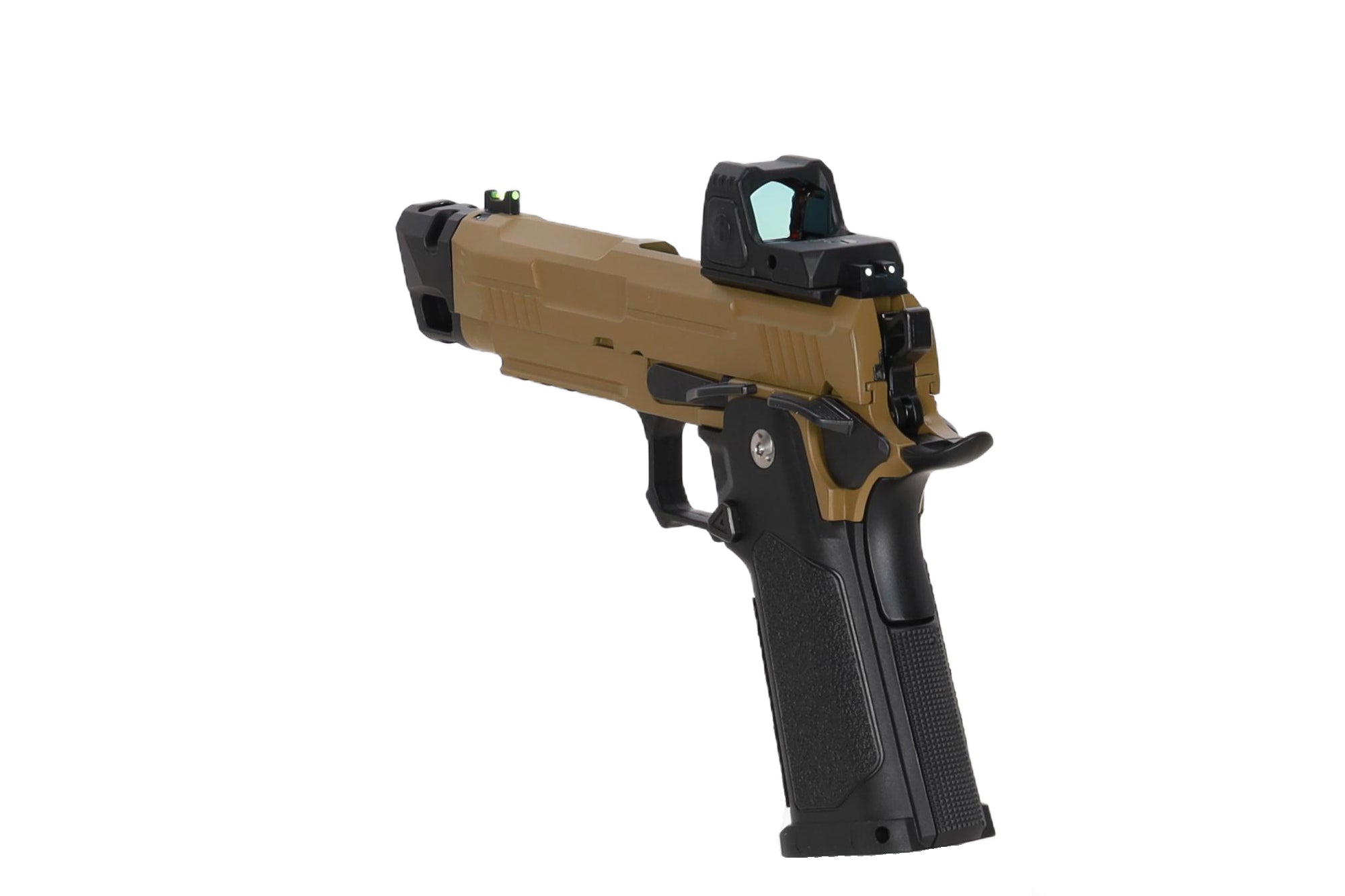 Vanguard 4.3" Hi-Capa GBB + red dot + Half-Tan compensator