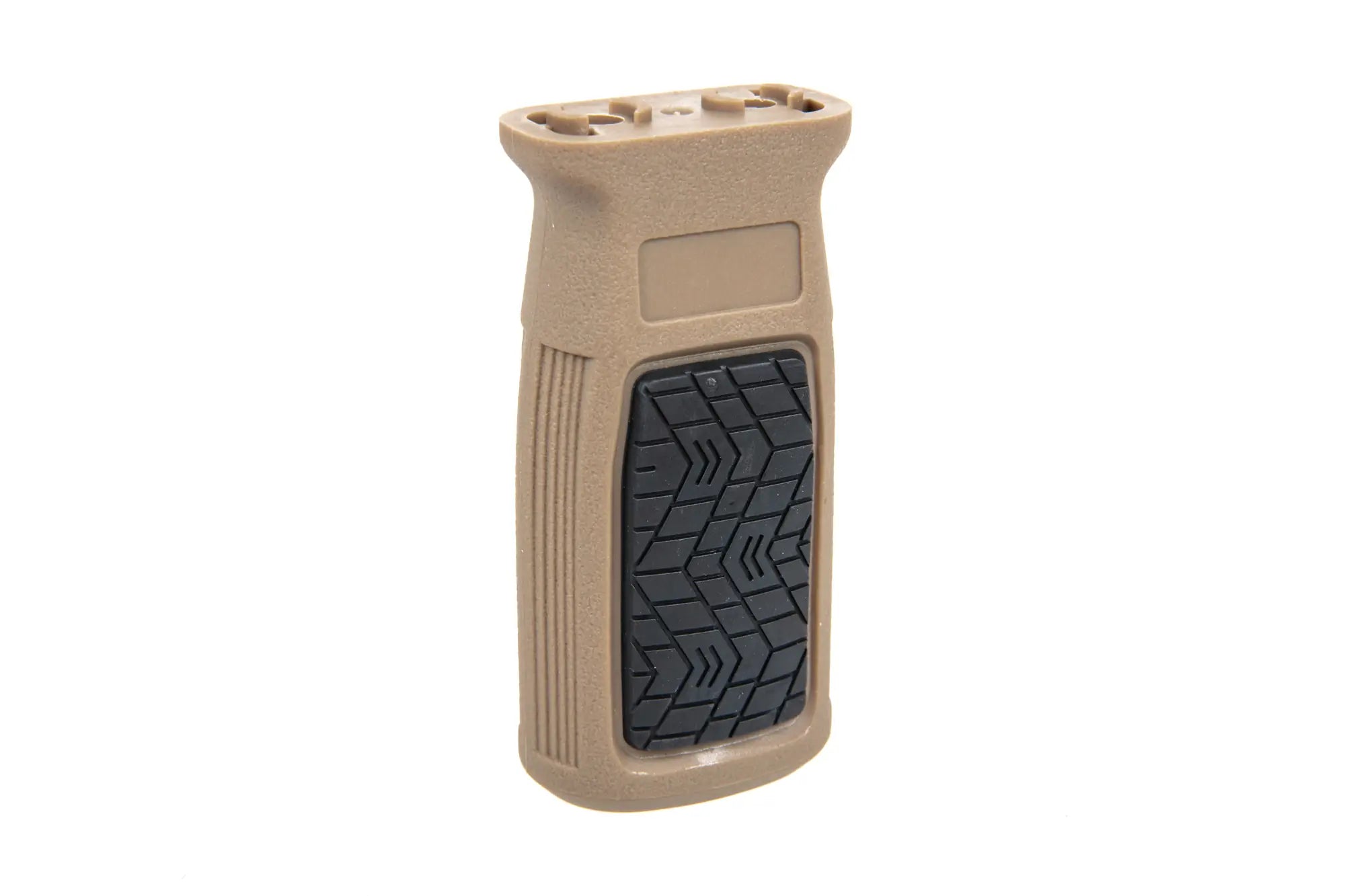 FDE M-LOK vertical front grip for improved handling and control.