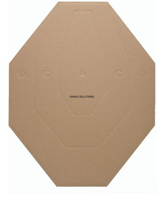 IPSC Range Solutions Cardboard Shields White/Brown 50pcs