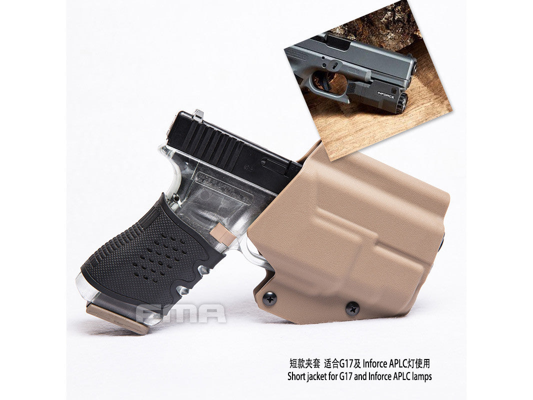 FMA Low Kydex Holster (G-Series with Flashlight ALPC), Right Hand - Black