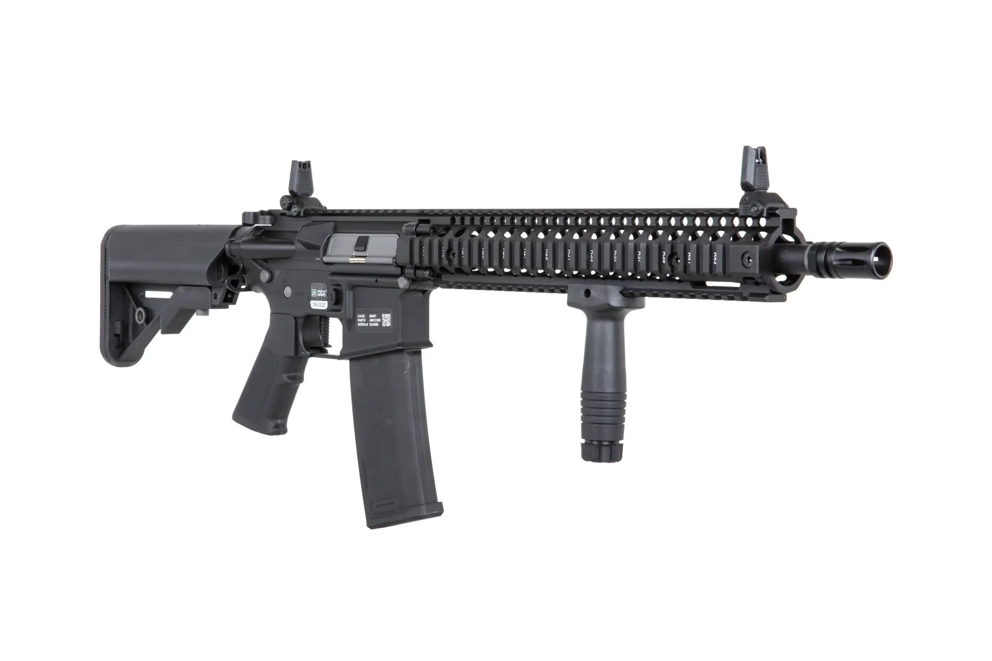 Specna Arms Daniel Defense® MK18 SA-P26 Prime™ Aster II ETU airsoft Carbine with Brushless Motor Black-1