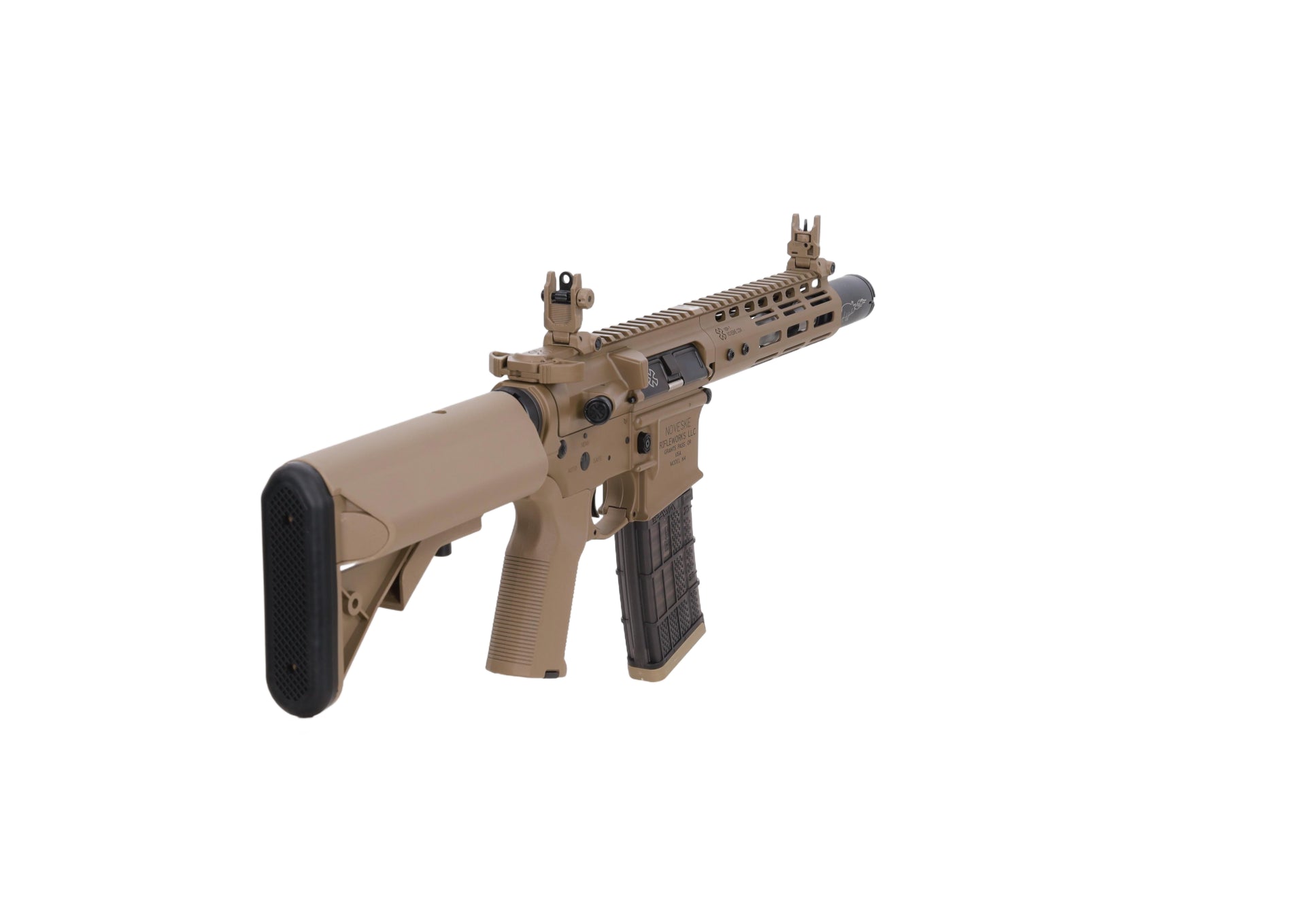 CYMA Noveske x EMG N4 Gen.3 SBR Platinum Gen.2 7" AEG Assault Rifle - Tan-2