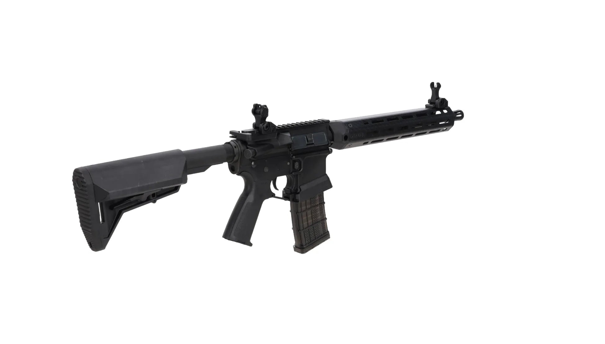 King Arms x Lancer Systems airsoft Carbine L15 LCH7 12" Faux Carbon Black-3