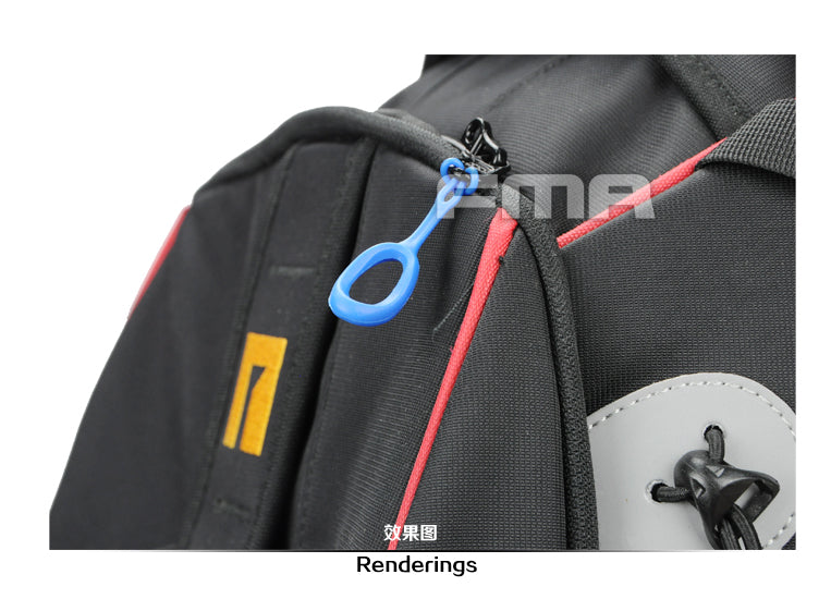 FMA Enlarged Zipper Slider Puller, 6 pcs - Black