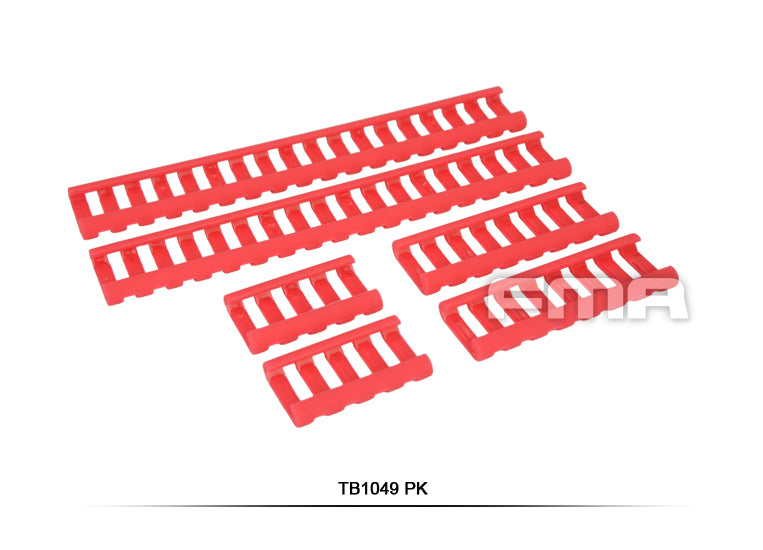 FMA Rubber Ladder Z70 RIS Rail Cover, 6 Pieces - Pink
