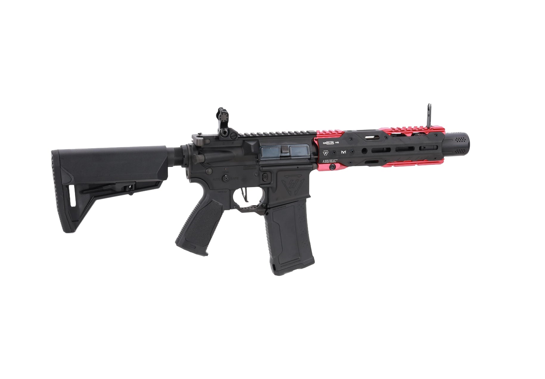 King Arms x Strike Industries Sentinel GRIDLOK® 8.5" Aster SE ETU Black and Red airsoft Carbine-4