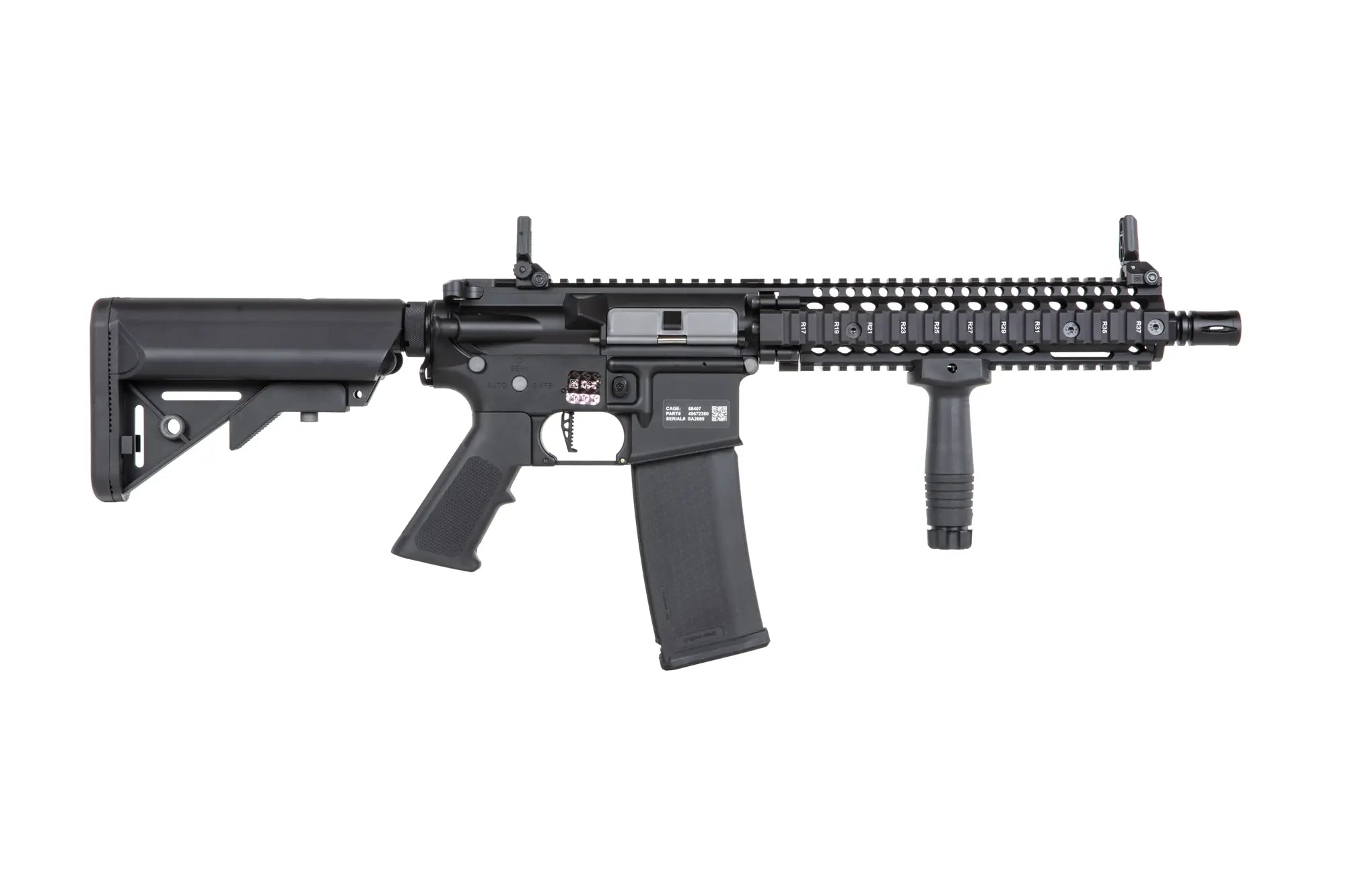 Specna Arms Daniel Defense® MK18 SA-P19 Prime™ Aster II ETU airsoft Carbine with Brushless Motor Black-1