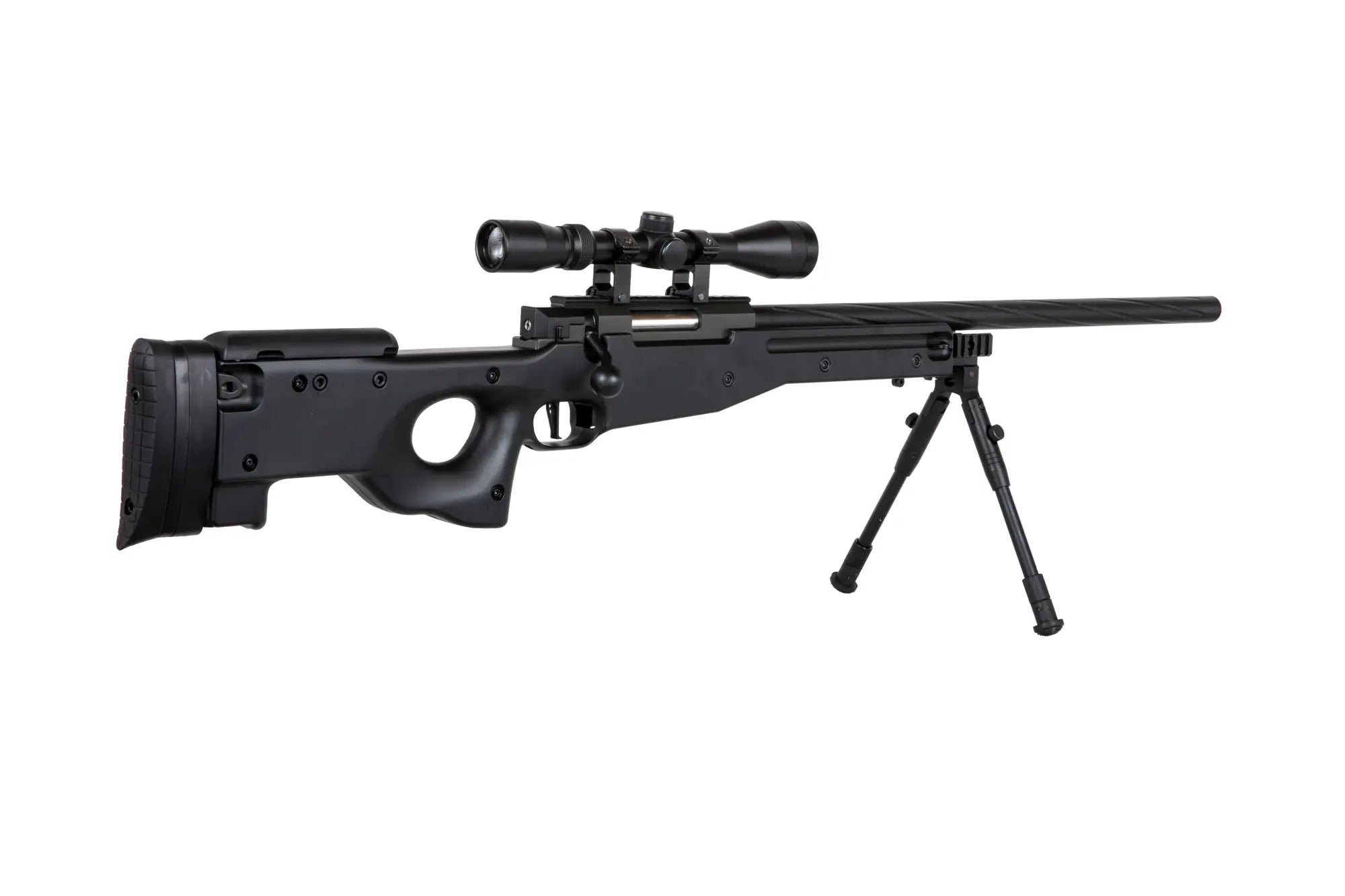 Specna Arms SA-S11 sniper airsoft rifle with scope and bipod Black