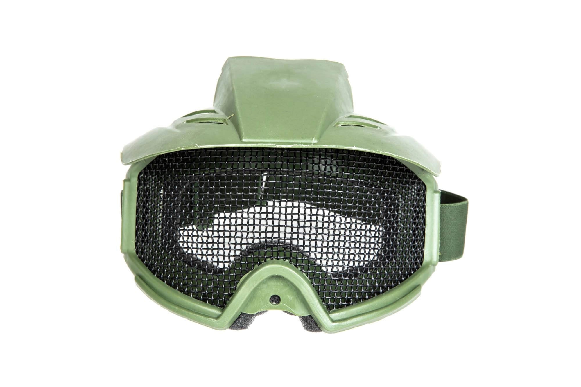 Tactical Goggles with Net and Visor - Olive