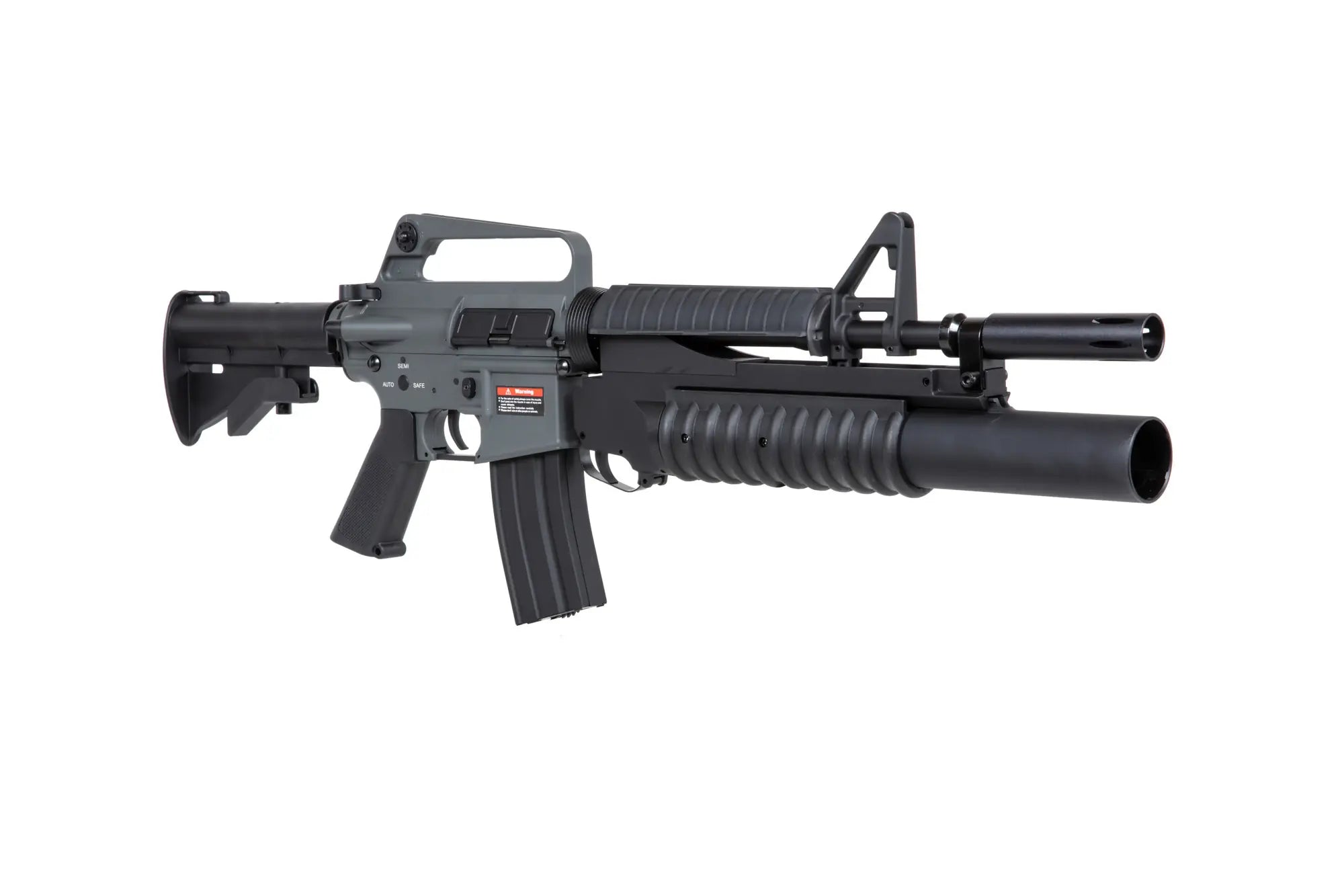 E&C EC-704 Kestrel ETU ASG carbine with grenade launcher Grey-1