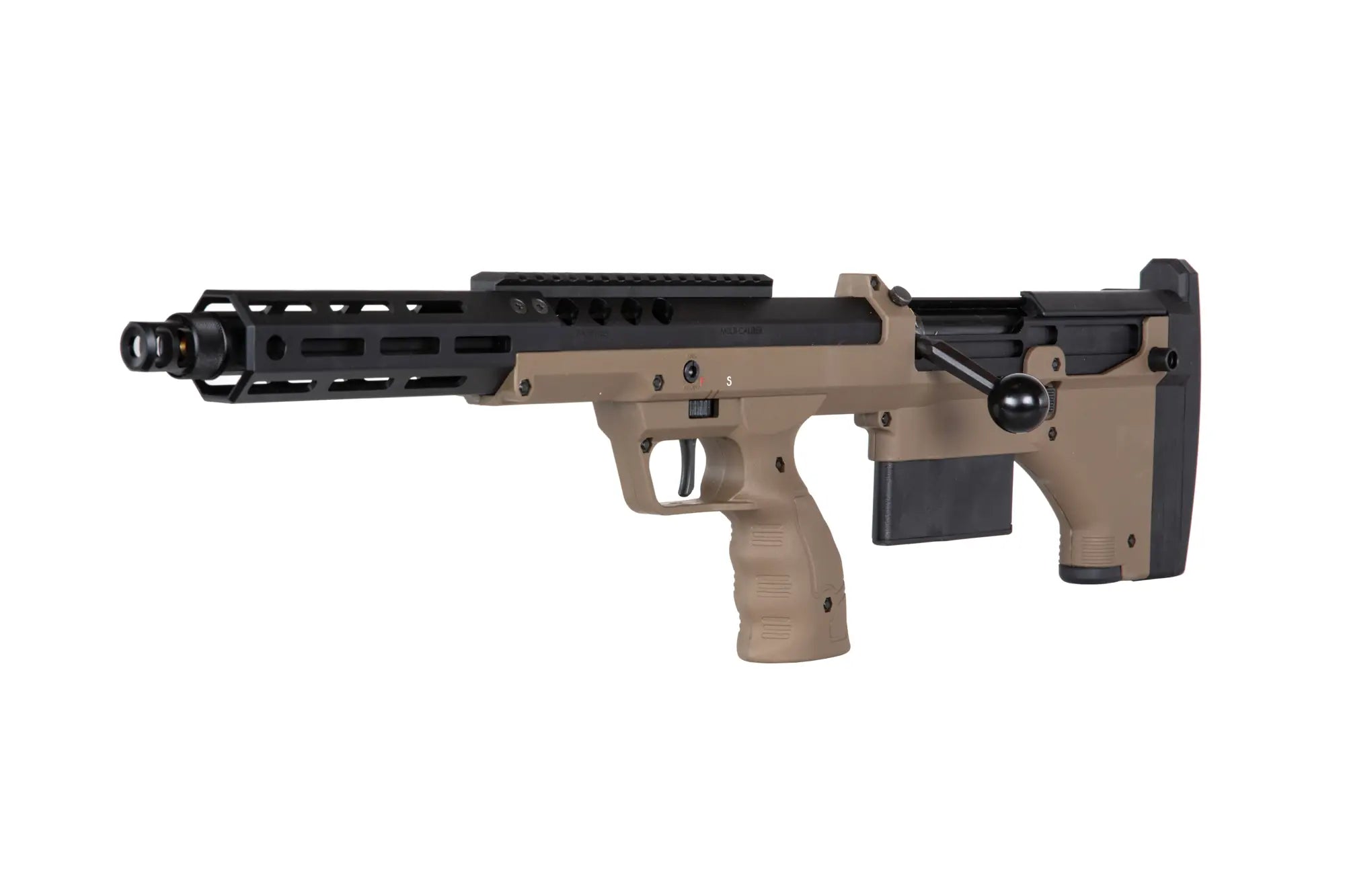 Desert Tech SRS-A2/pim/M2 Covert 16" (left-handed) FDE sniper airsoft rifle