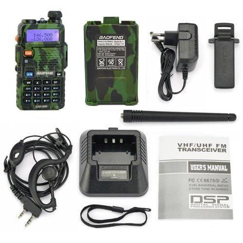 Baofeng UV-5R Radio Military (VHF,UHF) - Zelená