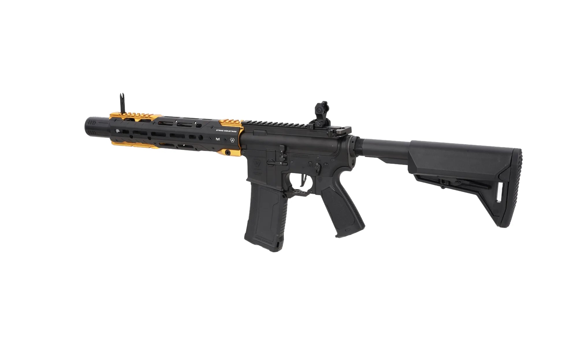 King Arms x Strike Industries Sentinel GRIDLOK® 11" Aster SE ETU Black and Gold airsoft Carbine-5