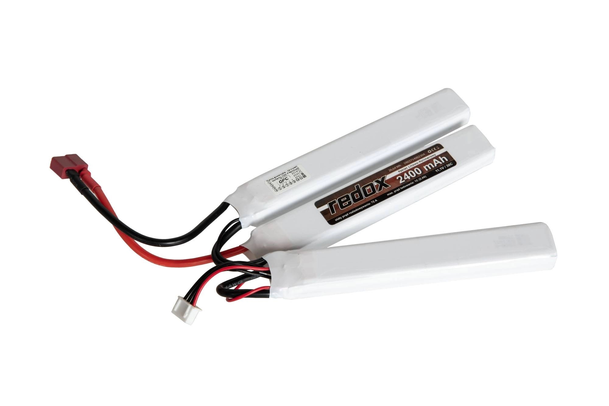 Redox LiPo 2400 mAh 11,1V 3-pack 30C DEANs