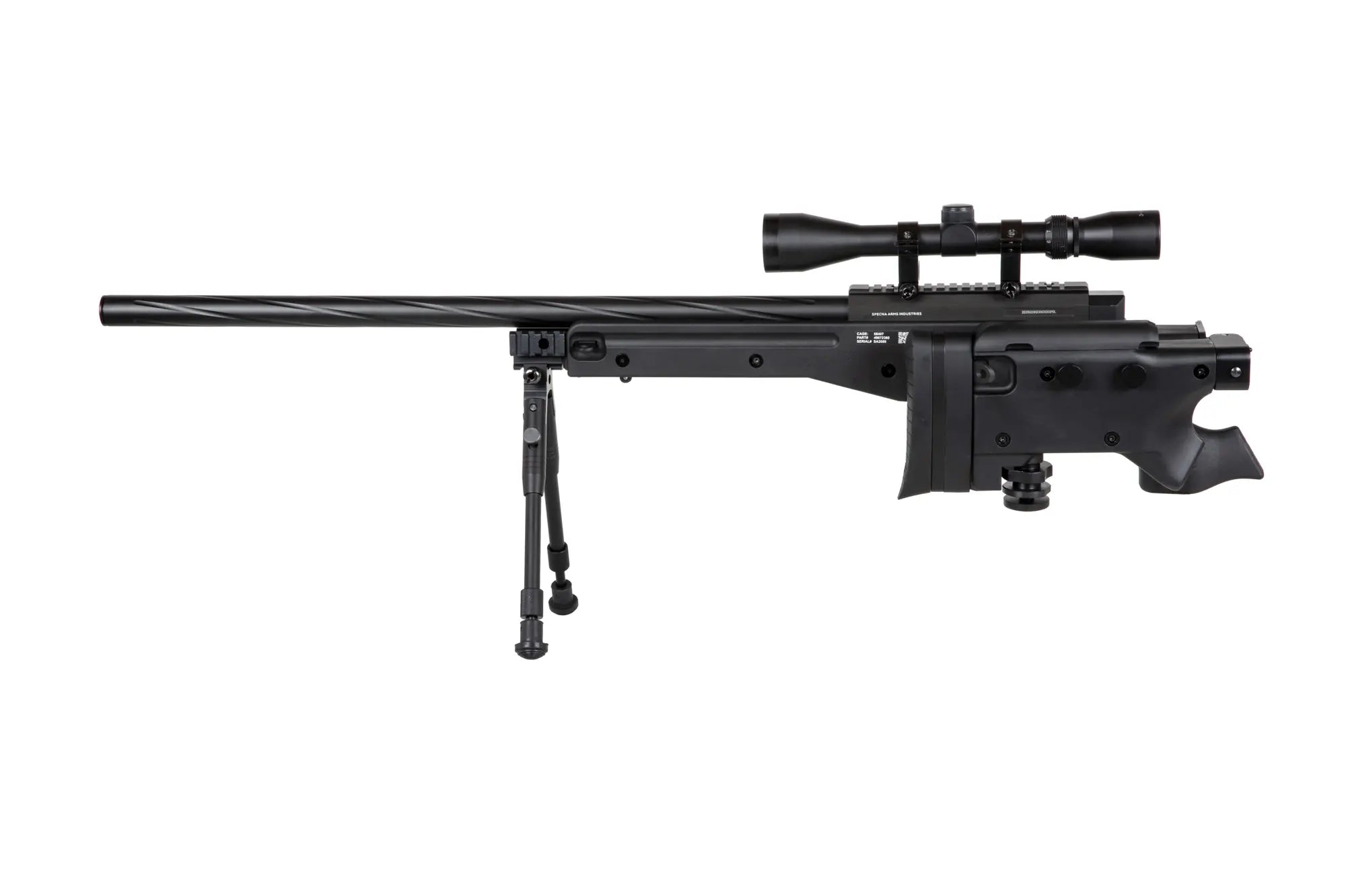 Specna Arms SA-S14 sniper airsoft rifle with scope and bipod Black-2