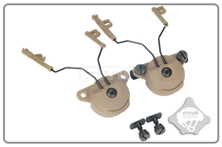 FMA EXFIL Helmet Mount for Peltor Comtac Headset - Tan