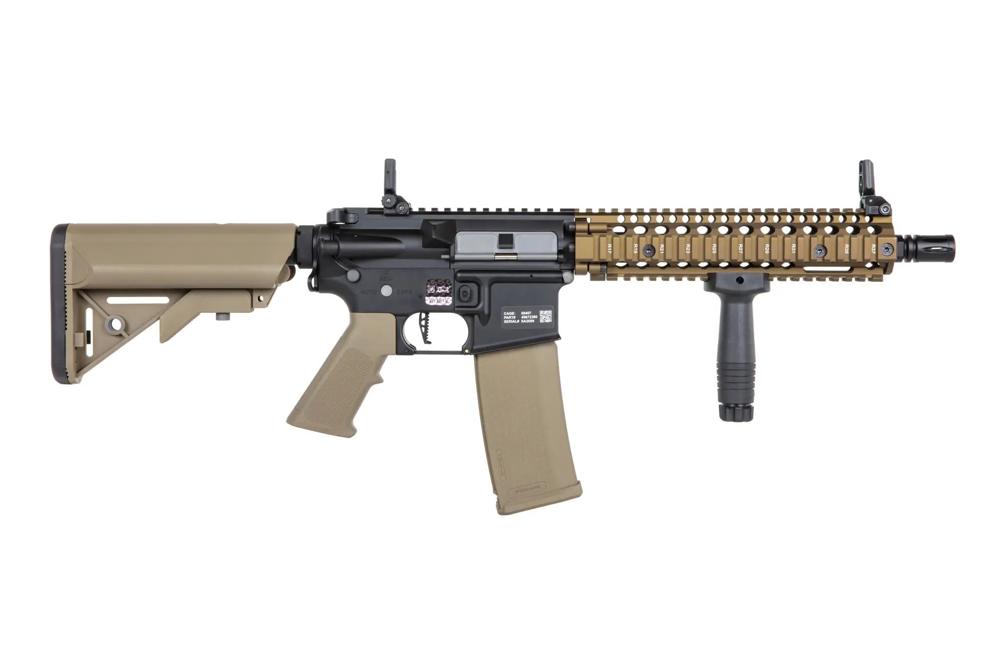 Specna Arms Daniel Defense® MK18 SA-P19 Prime™ Aster II ETU airsoft carbine with Chaos Bronze brushless motor-4