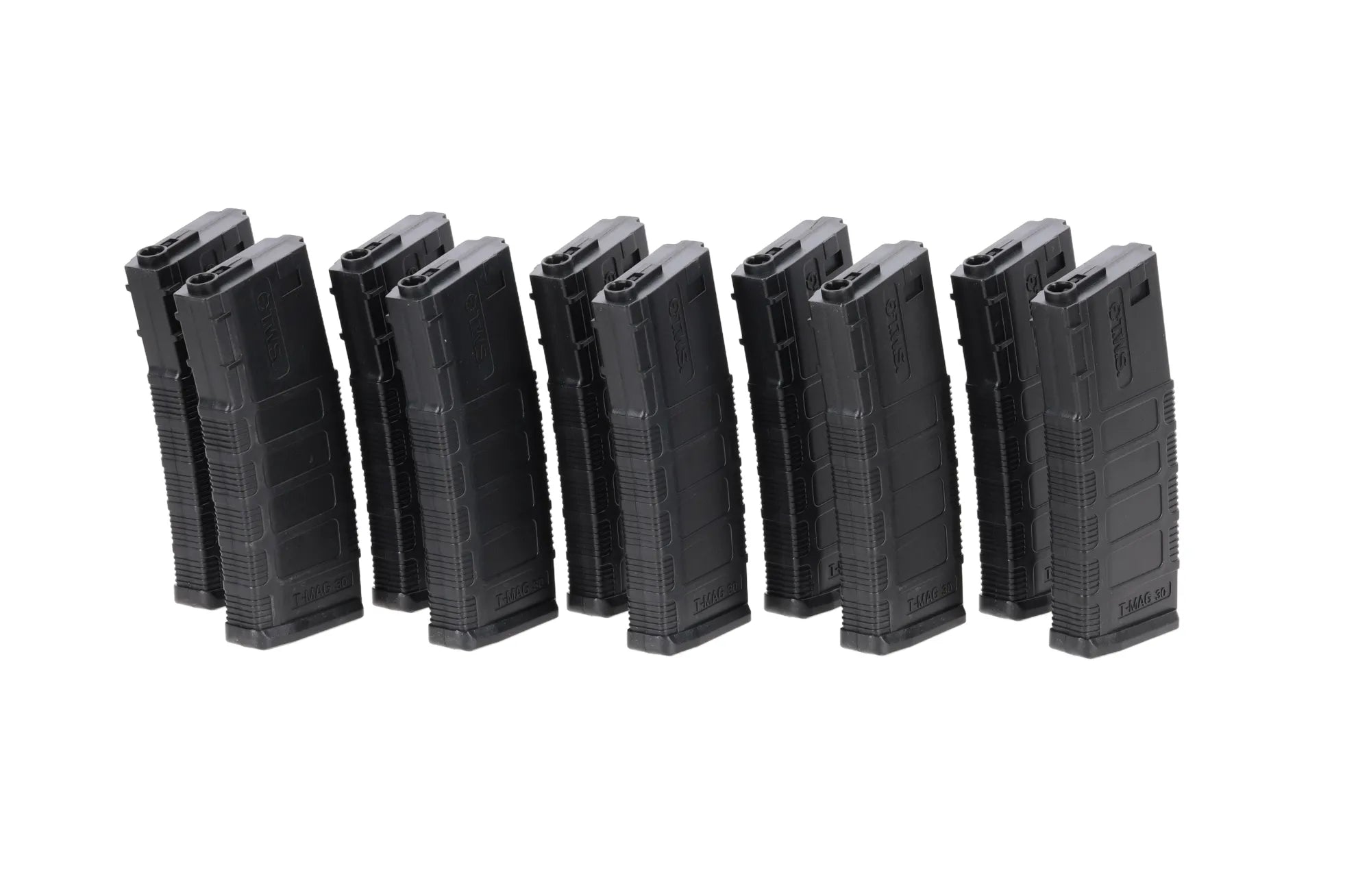 Set of 10 mid-cap 140-BB King Arms magazines for M4/M16 type replicas Black-2