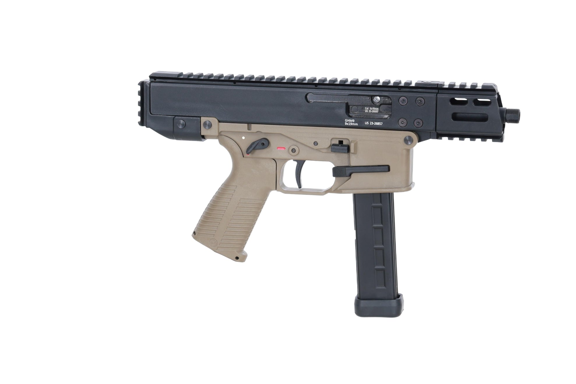 B&T GHM9 Gen.2 airsoft smg - black and tan