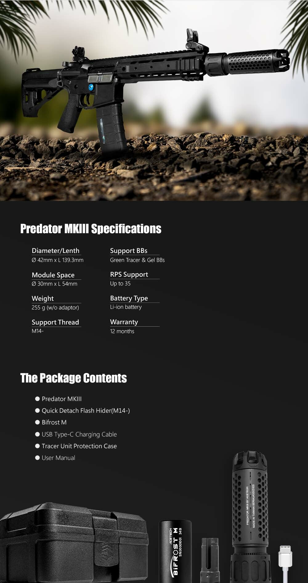 PREDATOR MKIII (BIFROST) QD Tracer Suppressor