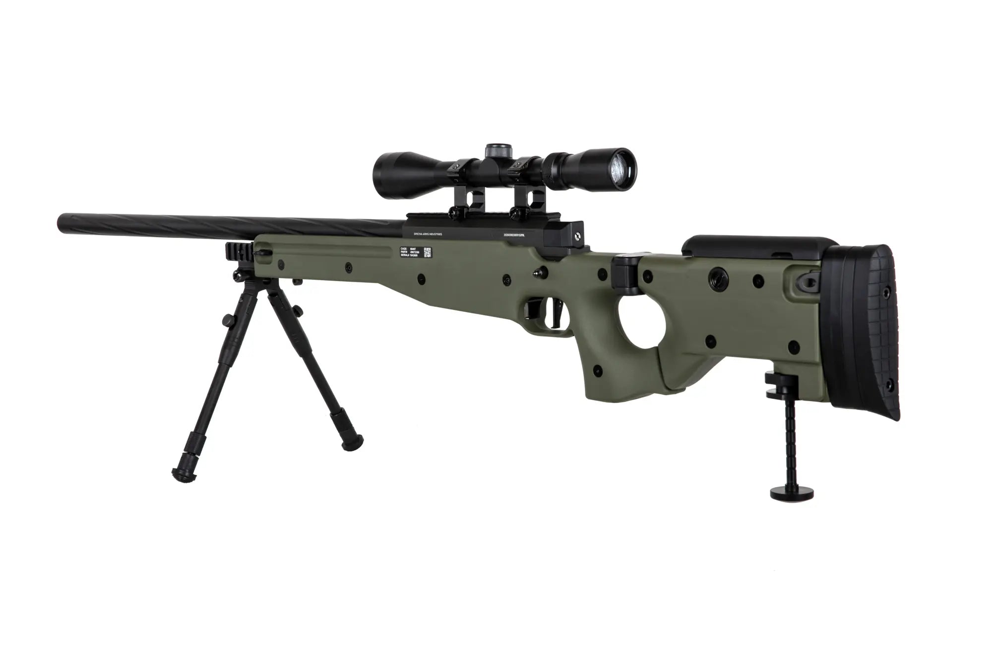Specna Arms SA-S14 sniper airsoft rifle with scope and bipod Olive-1