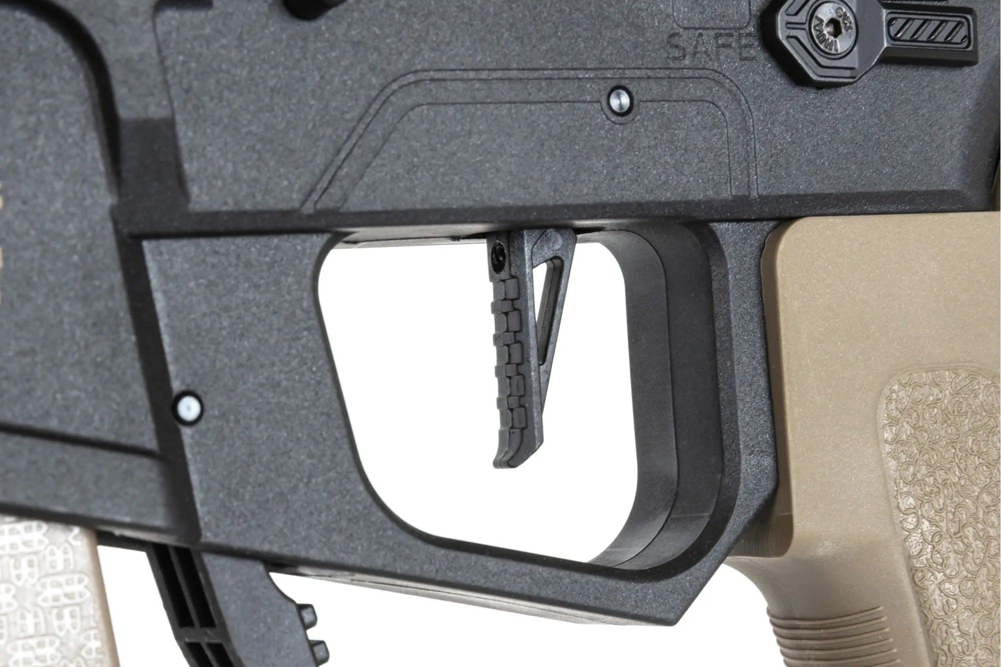 Airsoft Replica SA-FX02 FLEX HAL ETU Half-Tan submachine gun with orange flash hider