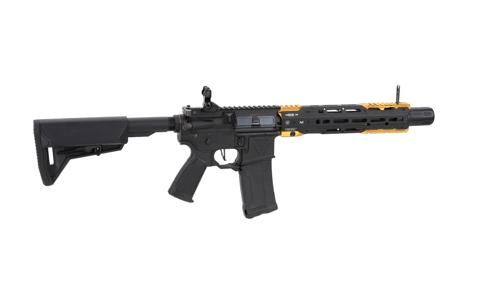 King Arms x Strike Industries Sentinel GRIDLOK® 11" Aster SE ETU Black and Gold airsoft Carbine-6