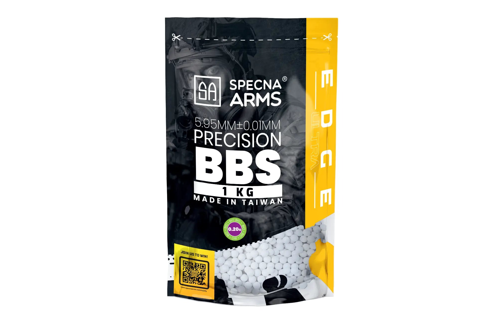 Specna Arms EDGE ULTRA™ BIO precision bullets 0.20g - 1 kg - white