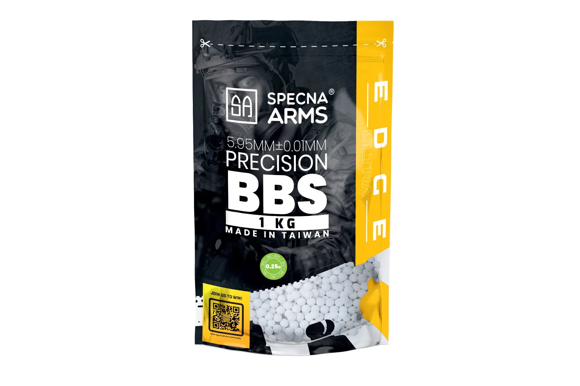Precision bullets0.25g Specna Arms EDGE ULTRA™ BIO - 1 kg - white