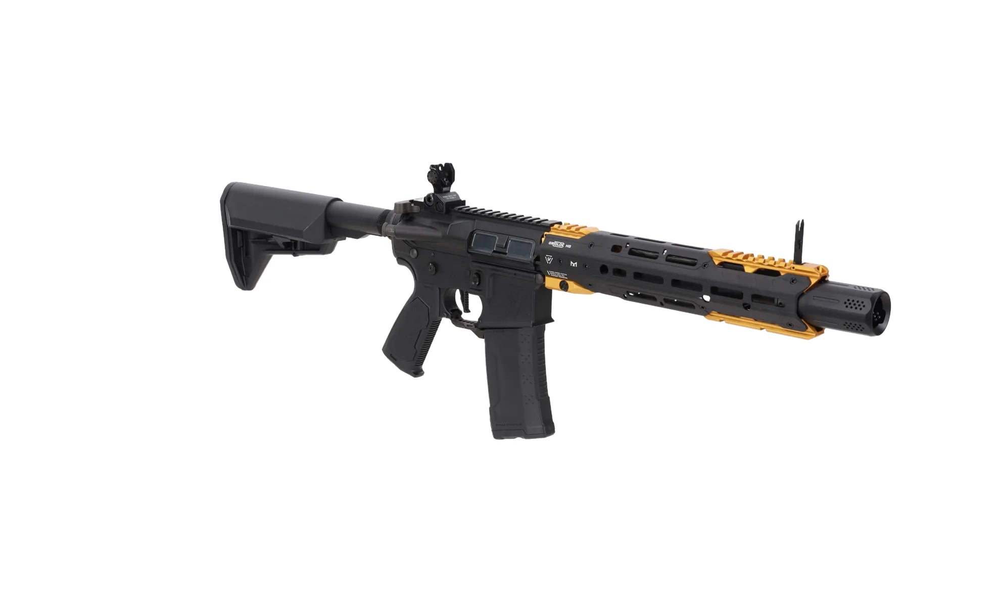 King Arms x Strike Industries Sentinel GRIDLOK® 11" Aster SE ETU Black and Gold airsoft Carbine-7