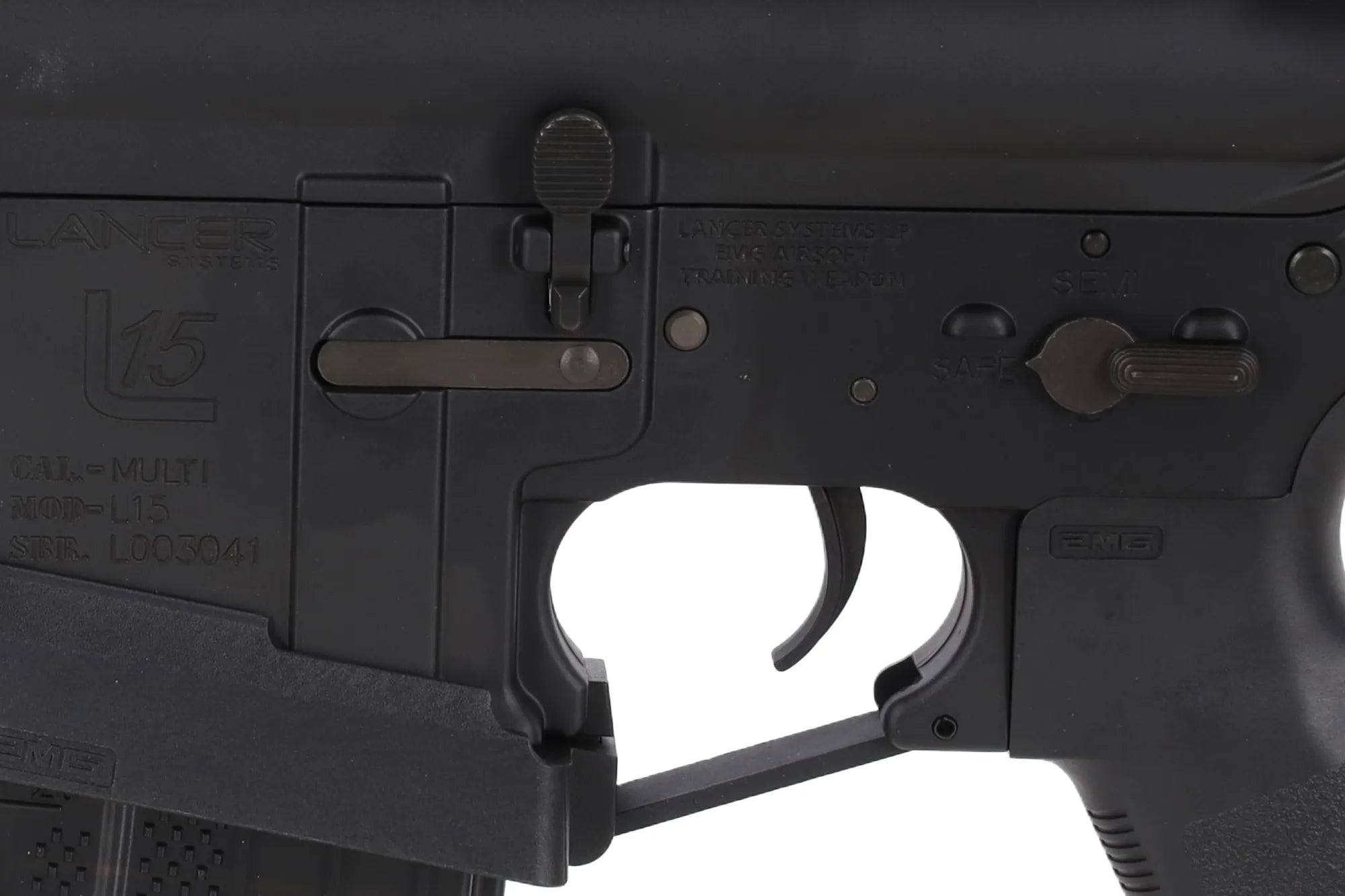 King Arms x Lancer Systems airsoft Carbine L15 LCH7 15" Faux Carbon Black-3