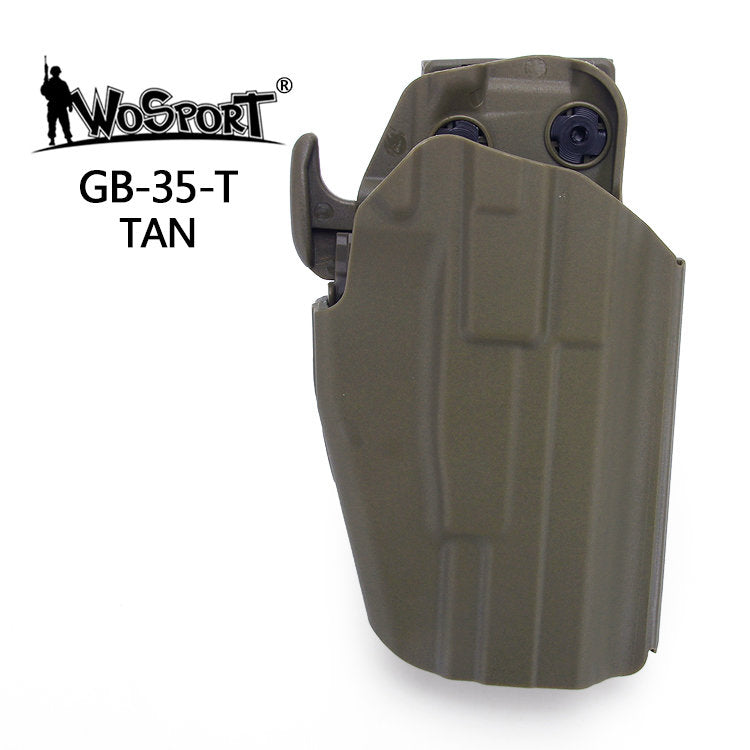 WST Universal Belt Holster GB35 Full size (Glock 17, P226, M92F), Right Hand - Tan Fondine Wosport