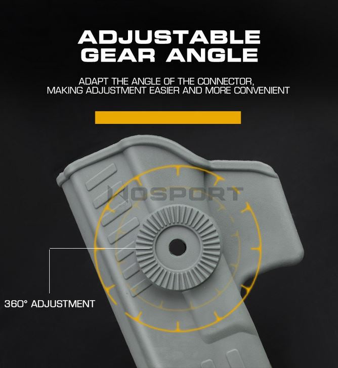 WST Belt Holster Glock, Right Hand - Black Fondine Wosport