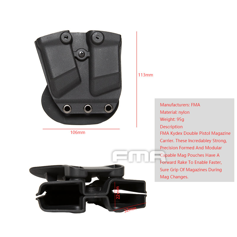 FMA Kydex Double Magazine Carrier FG