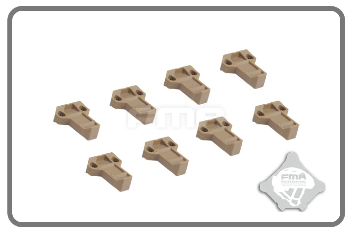FMA Enlarged Magazine Pouch Pull Tabs, 8 pcs - Tan