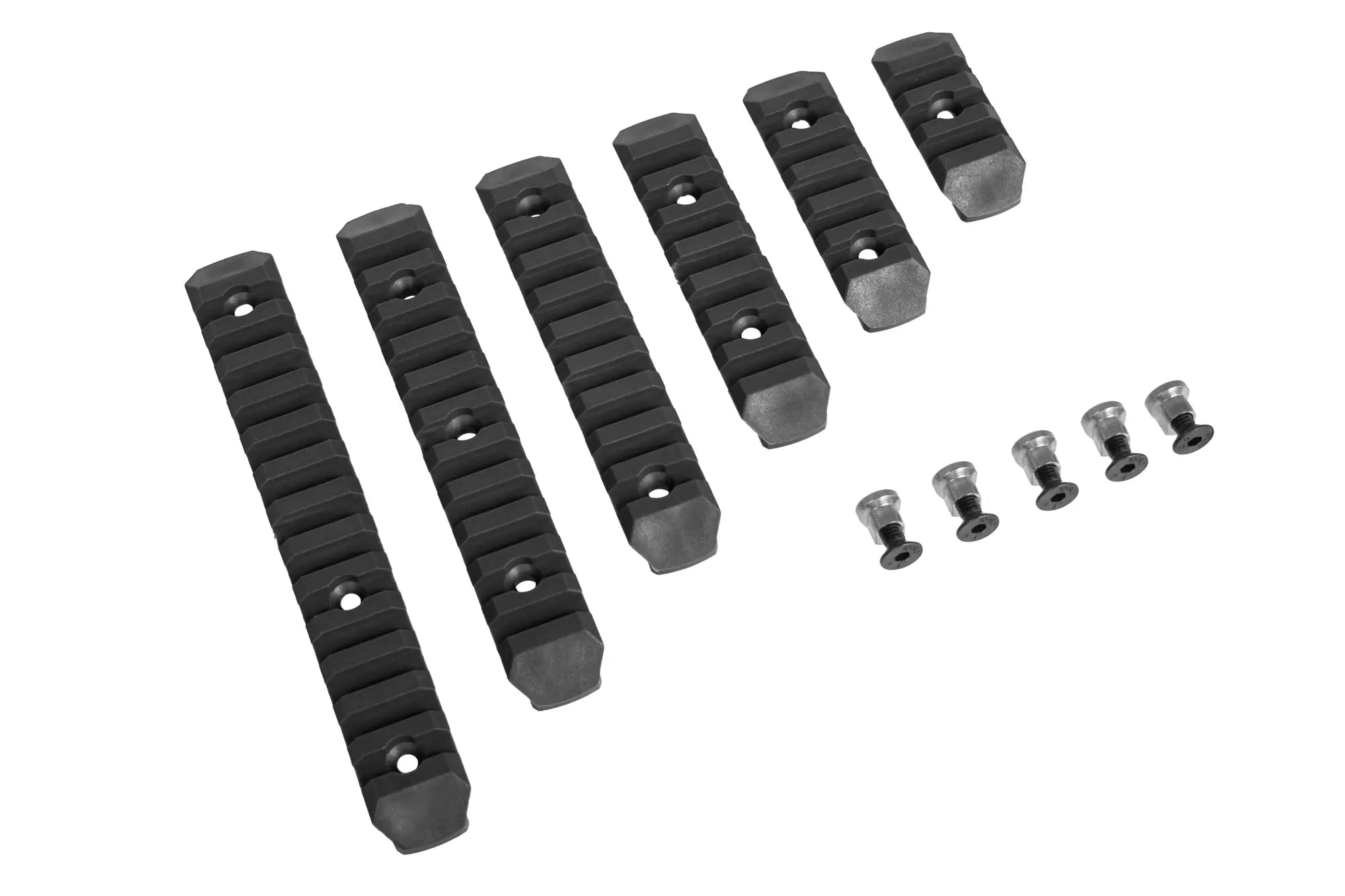 Set of 6 polymer RIS rails for KeyMod Black