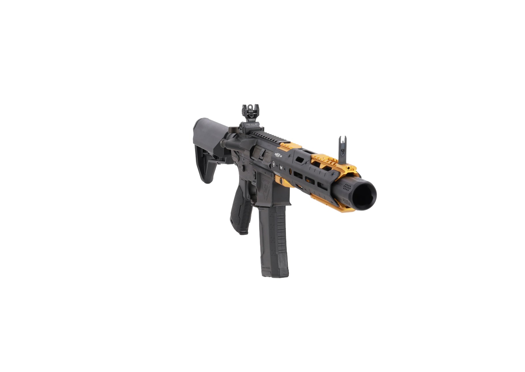 King Arms x Strike Industries Sentinel GRIDLOK® 8.5" Aster SE ETU Black and Gold airsoft Carbine-6