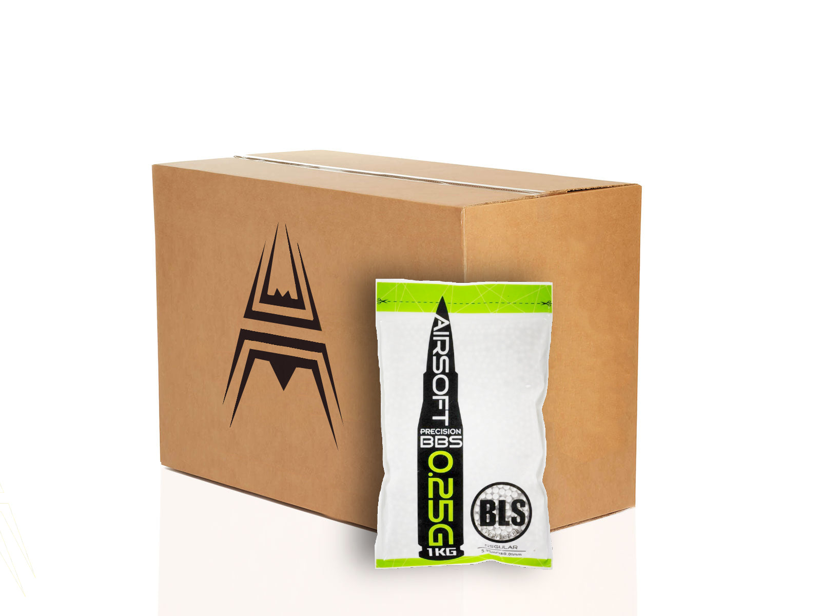 20x BLS Precision pellets 0,25g, 4000 BBs - White (box)