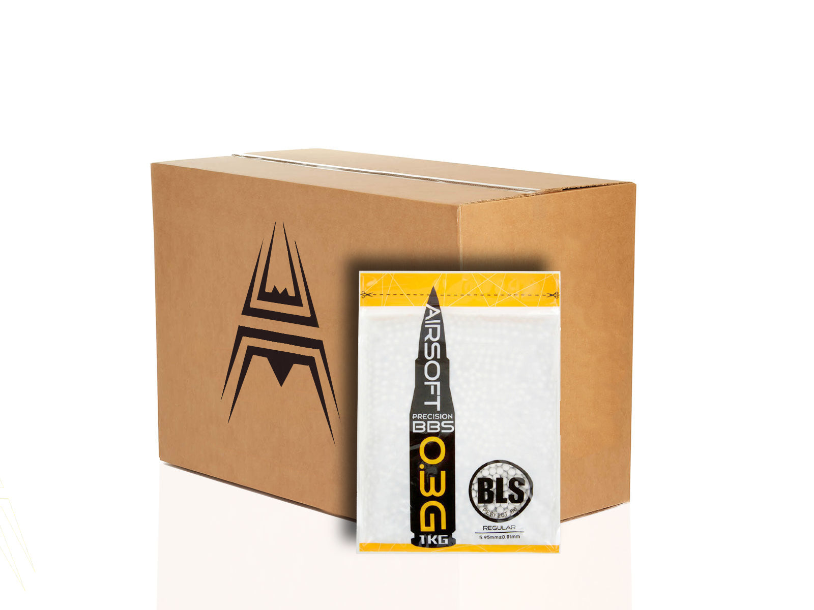 20x BLS Precision pellets 0,30g, 3300 BBs - White (box)