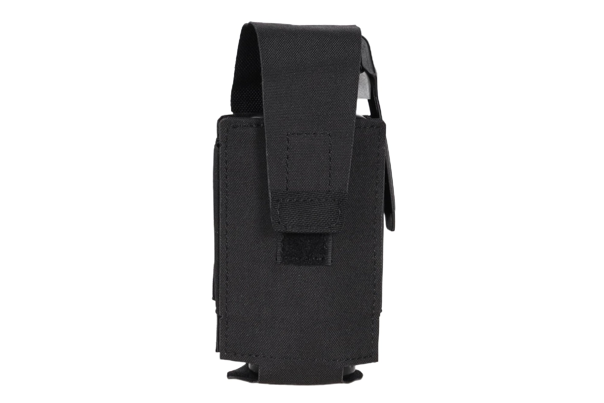 SaTac Grenade Pouch CORUND 500D With Elastic Side Inserts And MOLLE Back Straps Black