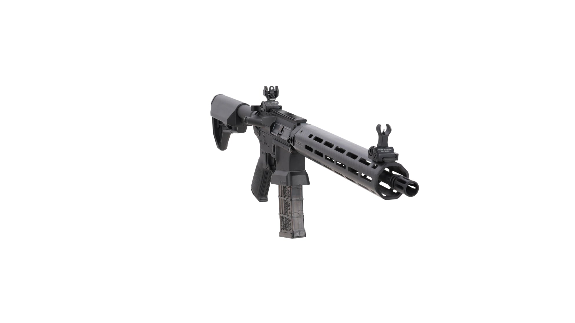 King Arms x Lancer Systems airsoft Carbine L15 LCH7 12" Real Carbon Black