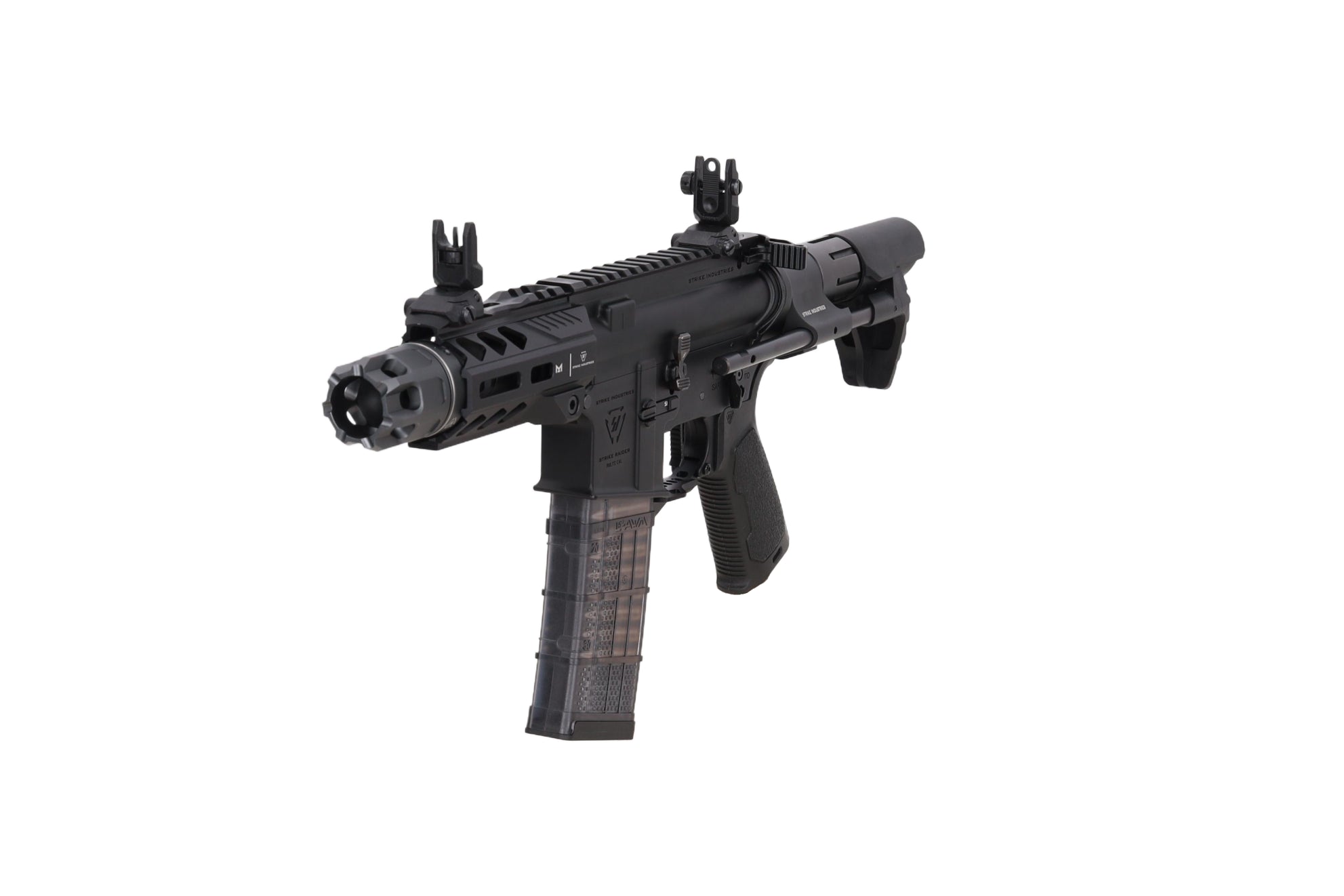 Strike Industries x EMG Raider PDW CGS CQB GBBR 4" Carbine – Black-4