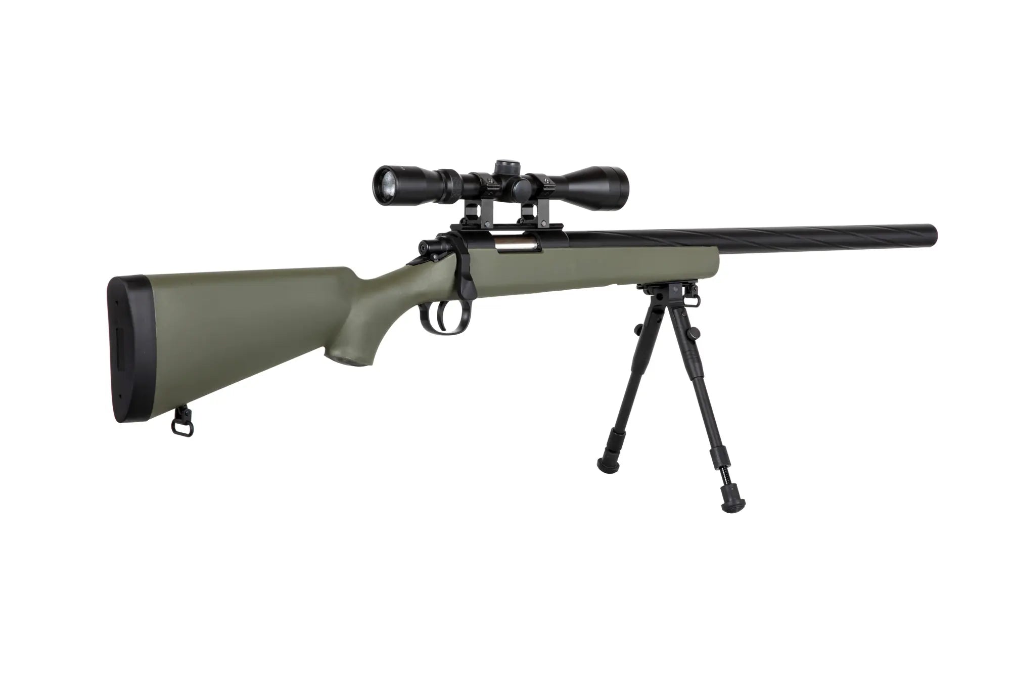 Specna Arms SA-S12 sniper airsoft rifle with scope and bipod Olive