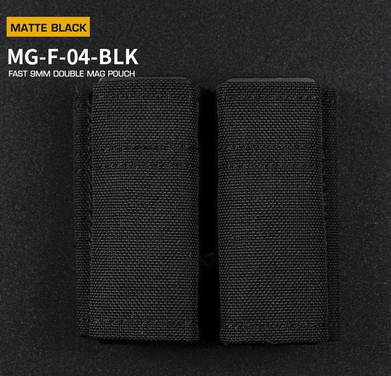 FAST Type Double 9mm Magazine Pouch - Black Home > All products > Airsoft equipment and guns cases > Pouches, pockets, discarders > Pistol trays pisses Wosport